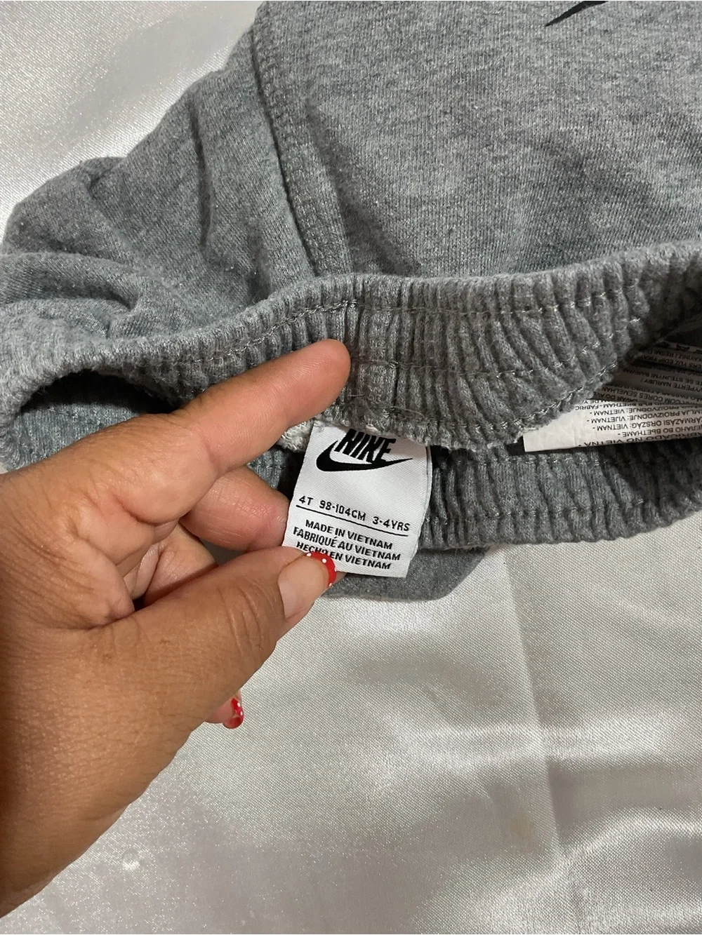 Nike Gray Boys Athletic Shorts with Black Swoosh